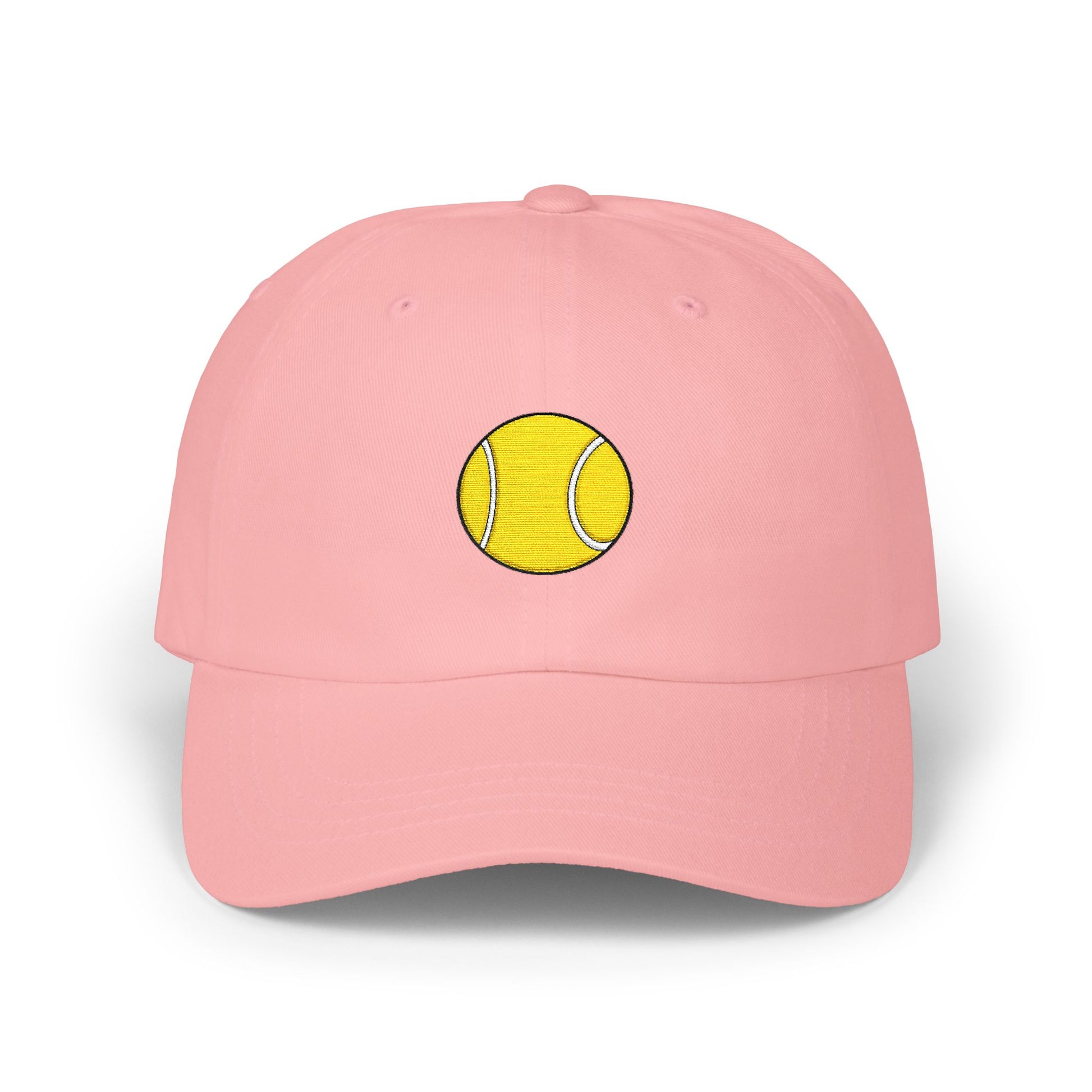 Tennis Ball Dad Cap — Minimal Embroidered Sports Hat Hats Printify Pink One size