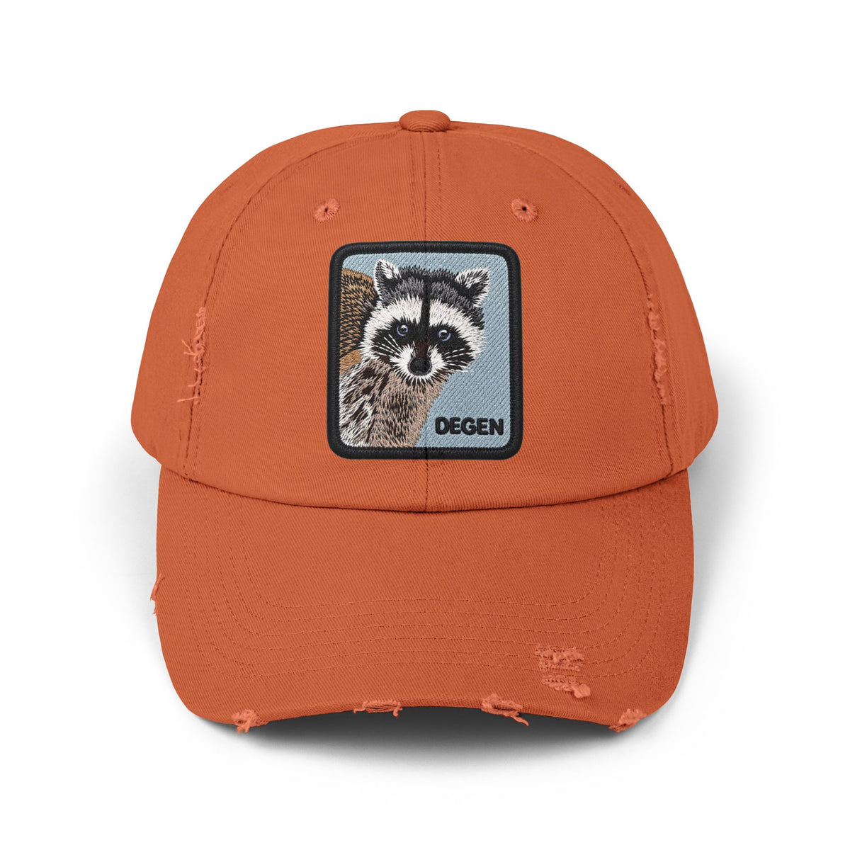 Unisex Distressed Cap Hats Printify Burnt Orange One size