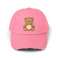 Teddy Bear Distressed Cap — Cute Retro Plush Hat for Casual Wear Hats Printify True Pink One size