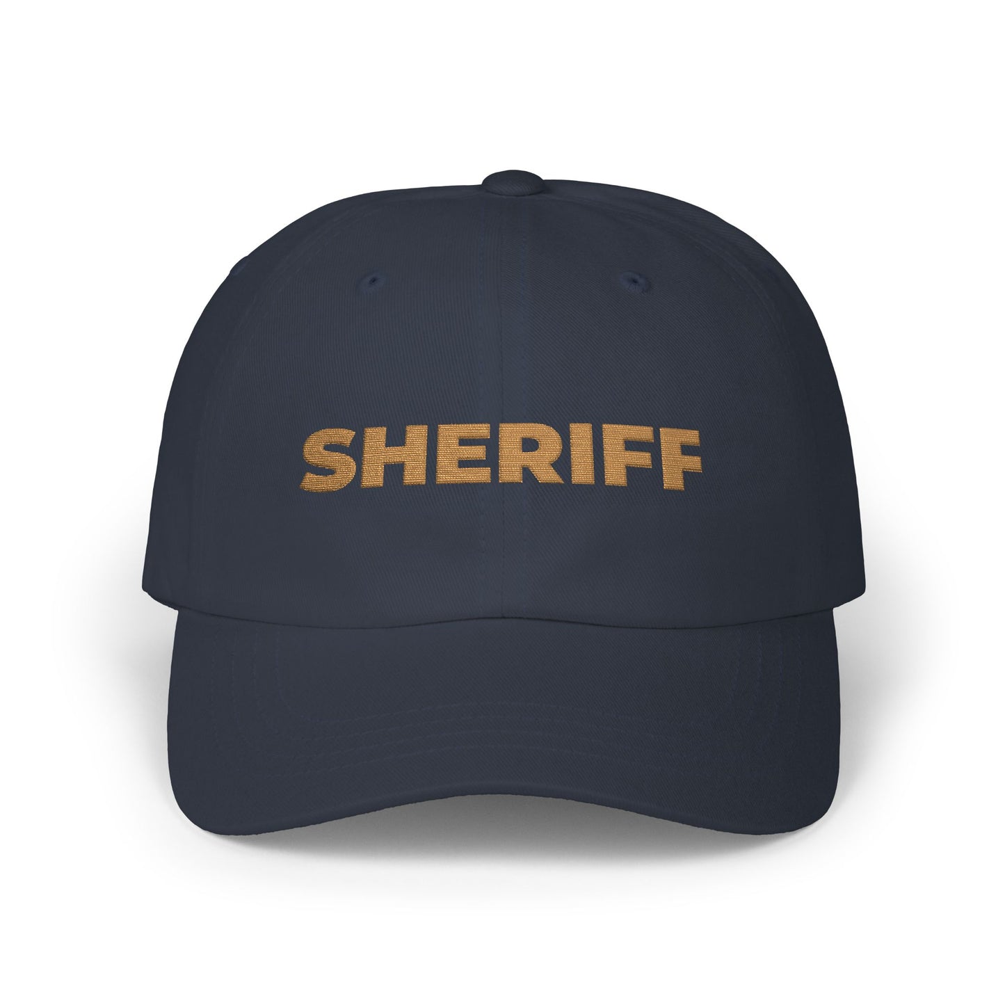Sheriff Floral Dad Cap — Embroidered Sheriff Hat Hats Printify Navy One size
