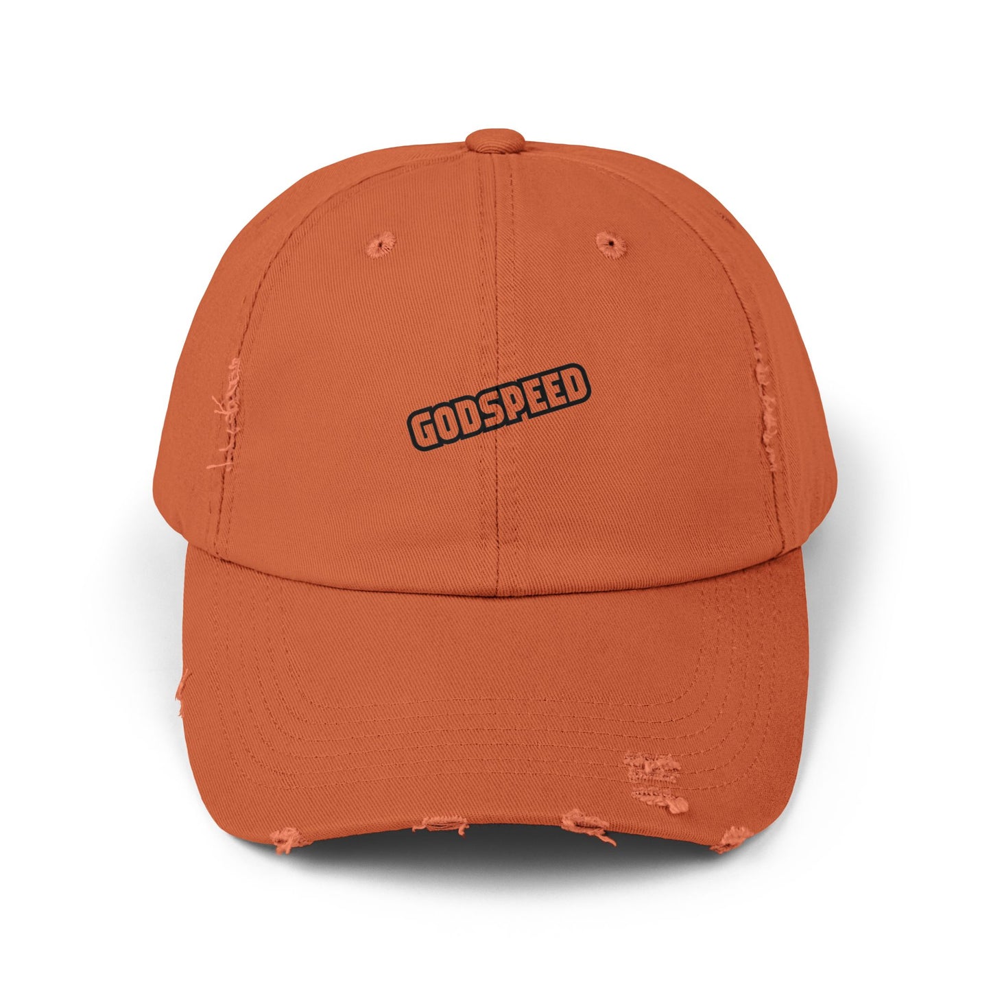 Godspeed Distressed Baseball Cap – Vintage Worn Dad Hat for Men & Women Hats Printify Burnt Orange One size