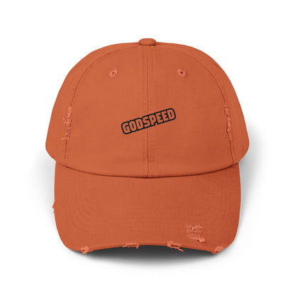 Godspeed Distressed Baseball Cap – Vintage Worn Dad Hat for Men & Women Hats Printify Burnt Orange One size
