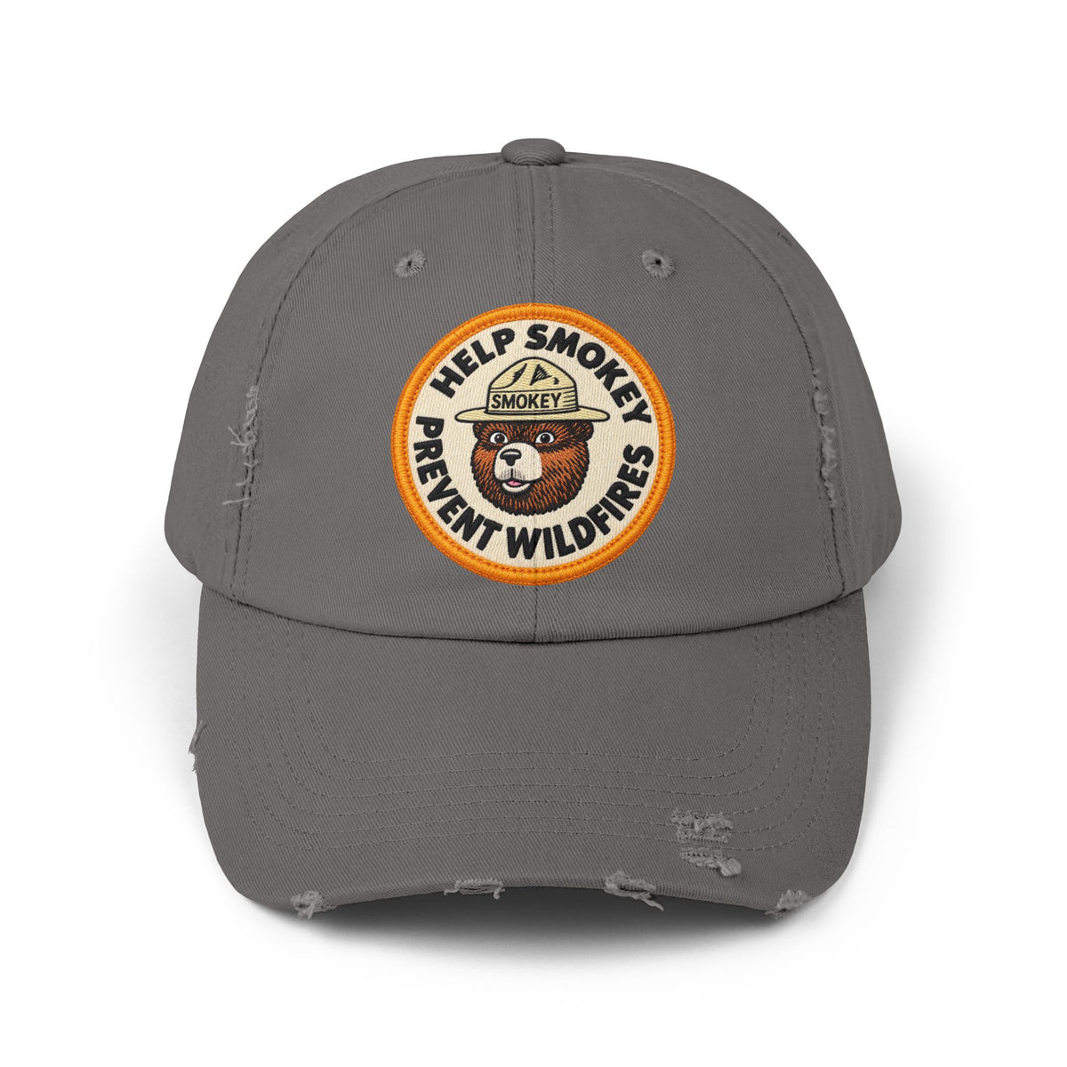 Unisex Distressed Cap Hats Printify Nickel One size