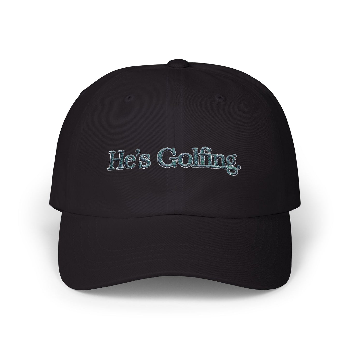 He's Golfing Dad Cap – Embroidered Golf Hat for Golf-Loving Dads