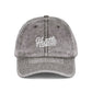 Hustle Embroidered Vintage Baseball Cap — Washed Red Dad Hat Hats Printify One size Charcoal Grey