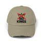 Distressed Black Cap — ‘Kings’ Crown Graphic Dad Hat Hats Printify Light Olive One size