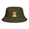 Teddy Bear Bucket Hat — Cute Brown Plush Toy Graphic Sun Hat Hats Printify One size Army