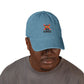 Embroidered Flame Cross Denim Hat - Vintage Streetwear Cap Hats Printify