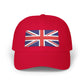 Union Jack Embroidered Dad Cap Hats Printify Cranberry One size