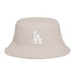 Brown LA Logo Bucket Hat — Casual Streetwear Sun Hat Hats Printify One size Bone