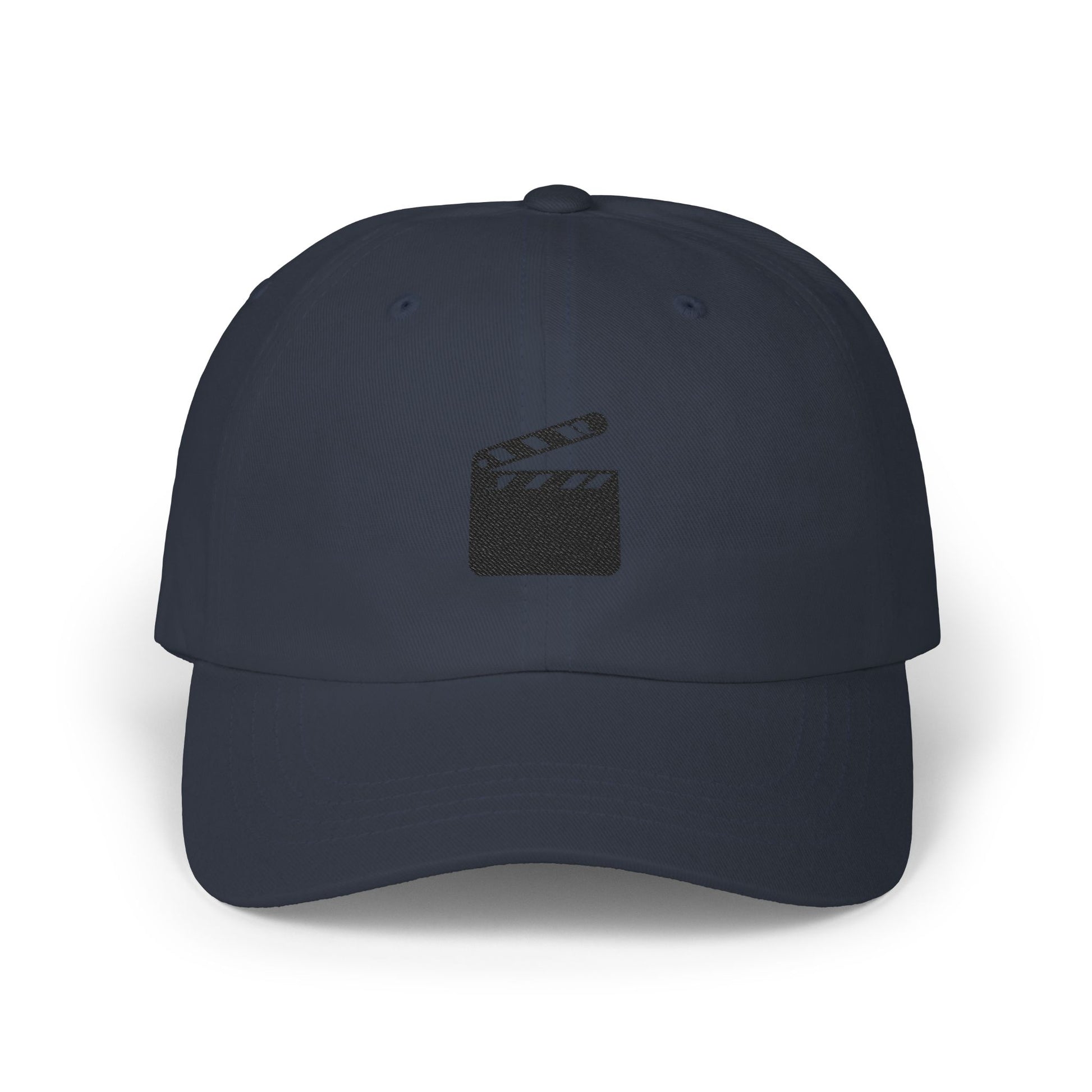 Dad Cap with Film Clapper Embroidery – Movie Director Hat Hats Printify Navy One size