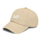 Hustle Washed Baseball Cap — Vintage Script Embroidered Hat Hats Printify