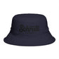 Schrute Farms Bucket Hat — Brown Retro Logo Farmwear Hats Printify One size Navy