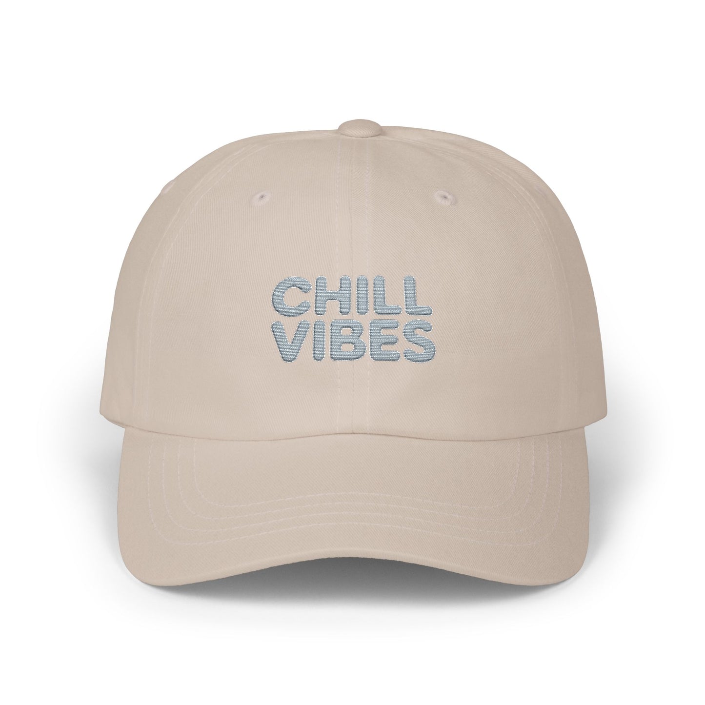Dad Cap — "Chill Vibes" Embroidered Baseball Hat Hats Printify Stone One size