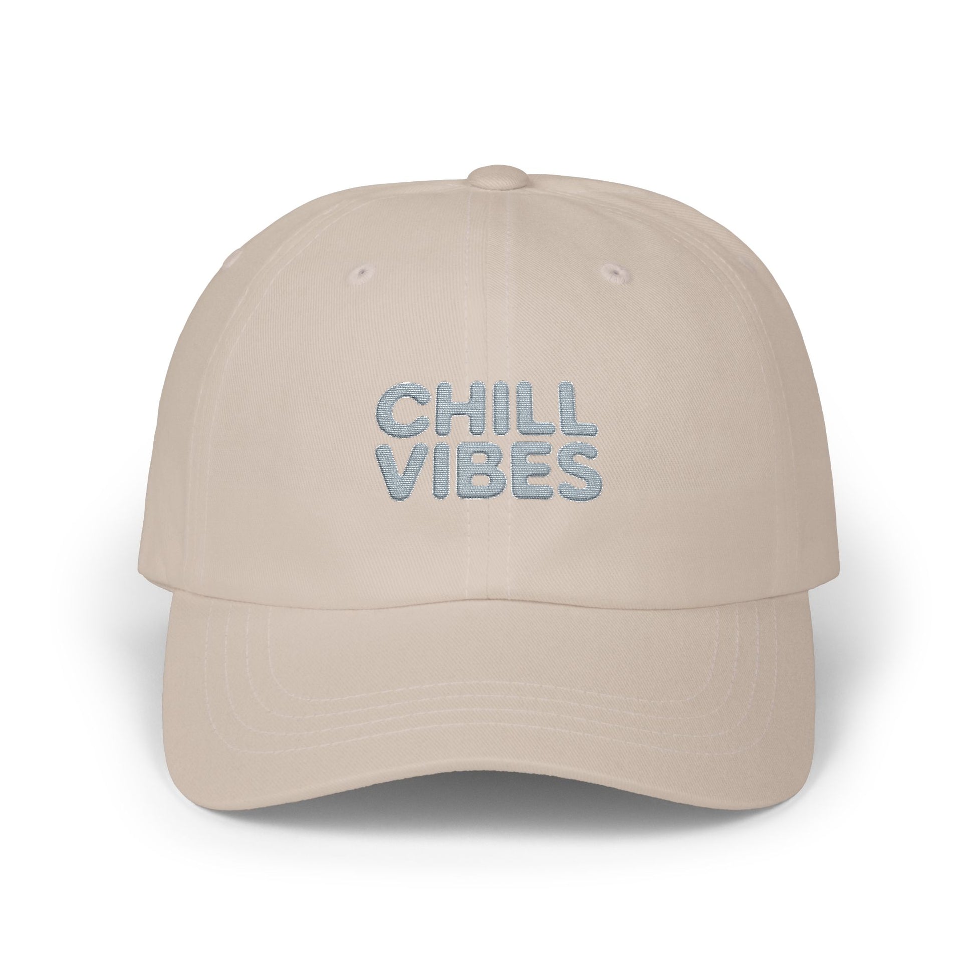 Dad Cap — "Chill Vibes" Embroidered Baseball Hat Hats Printify Stone One size