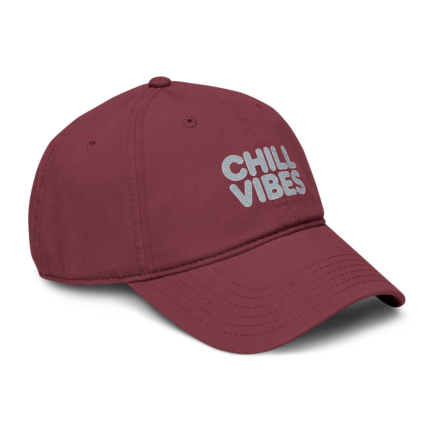 Chill Vibes Washed Baseball Cap Hats Printify