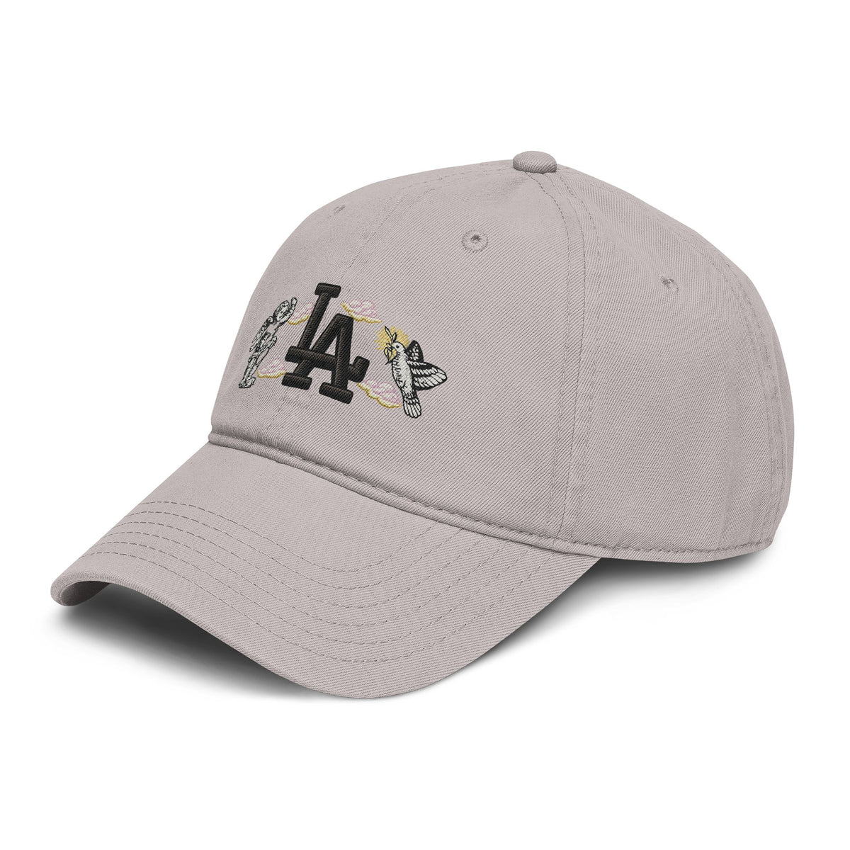 Washed Baseball Cap with LA Embroidered Astronauts Hats Printify
