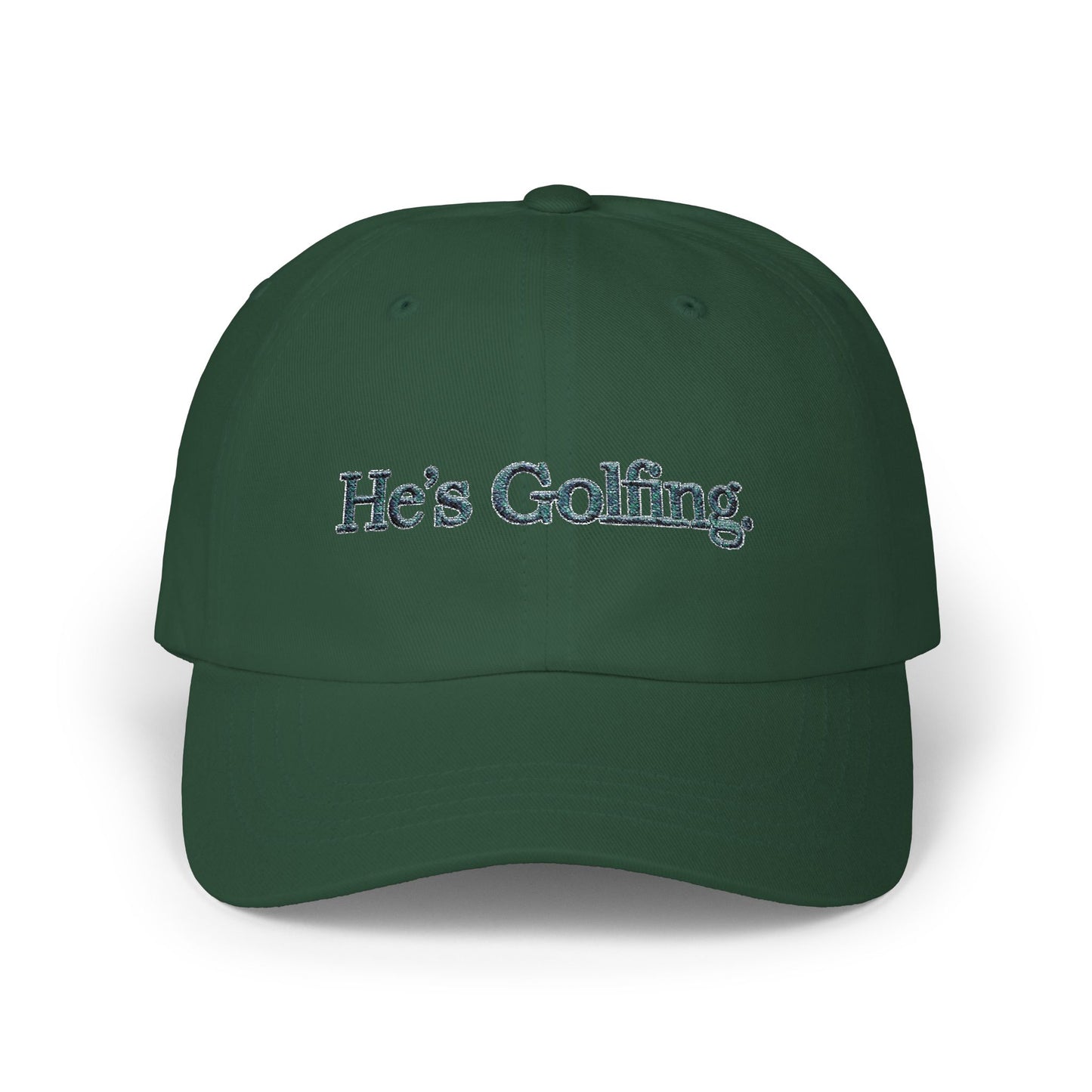 He's Golfing Dad Cap – Embroidered Golf Hat for Golf-Loving Dads