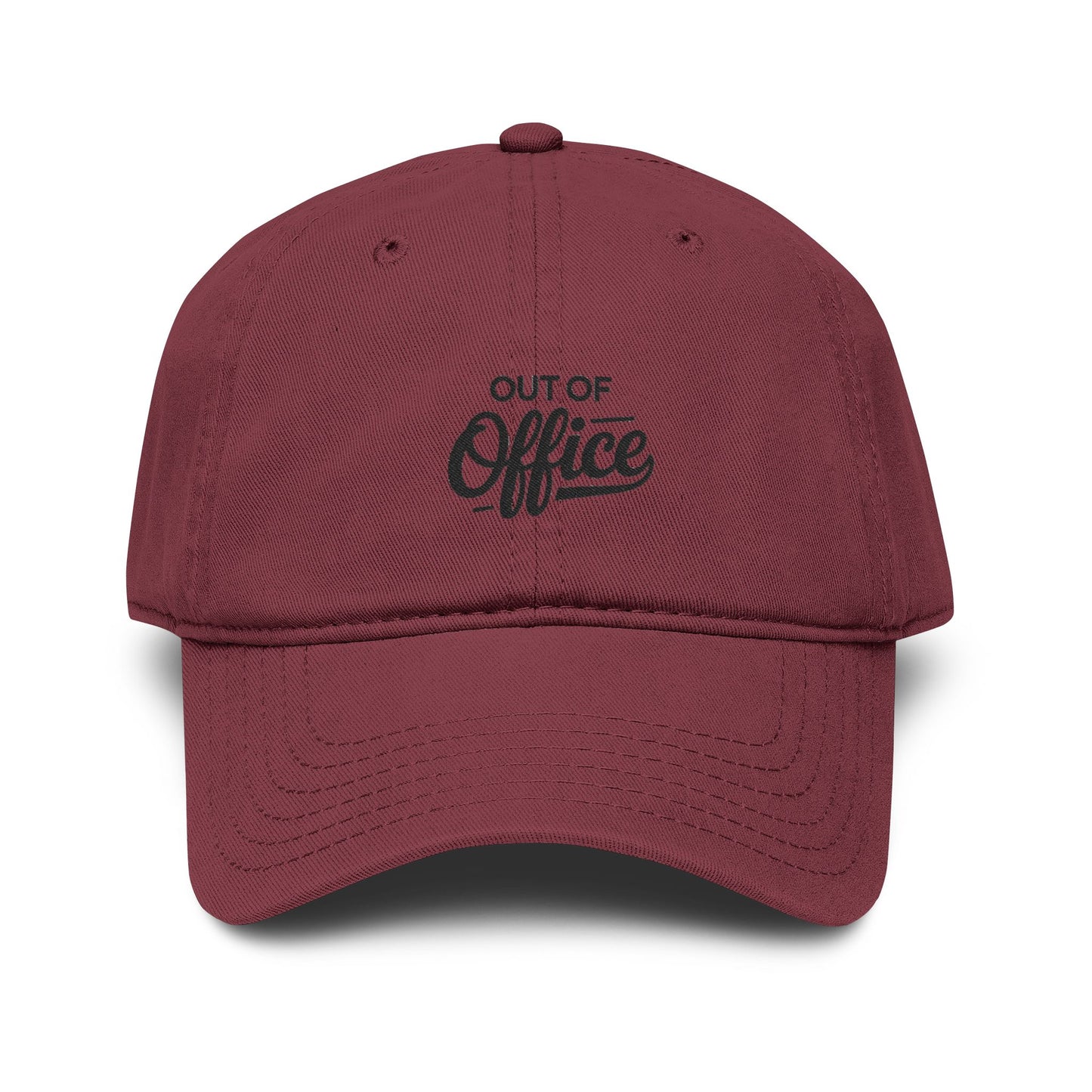 Garment Washed Baseball Cap Hats Printify One size Maroon