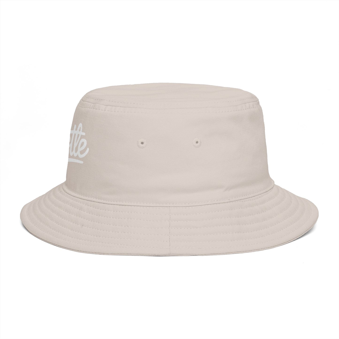 Hustle Embroidered Bucket Hat — Retro Script Streetwear Cap Hats Printify