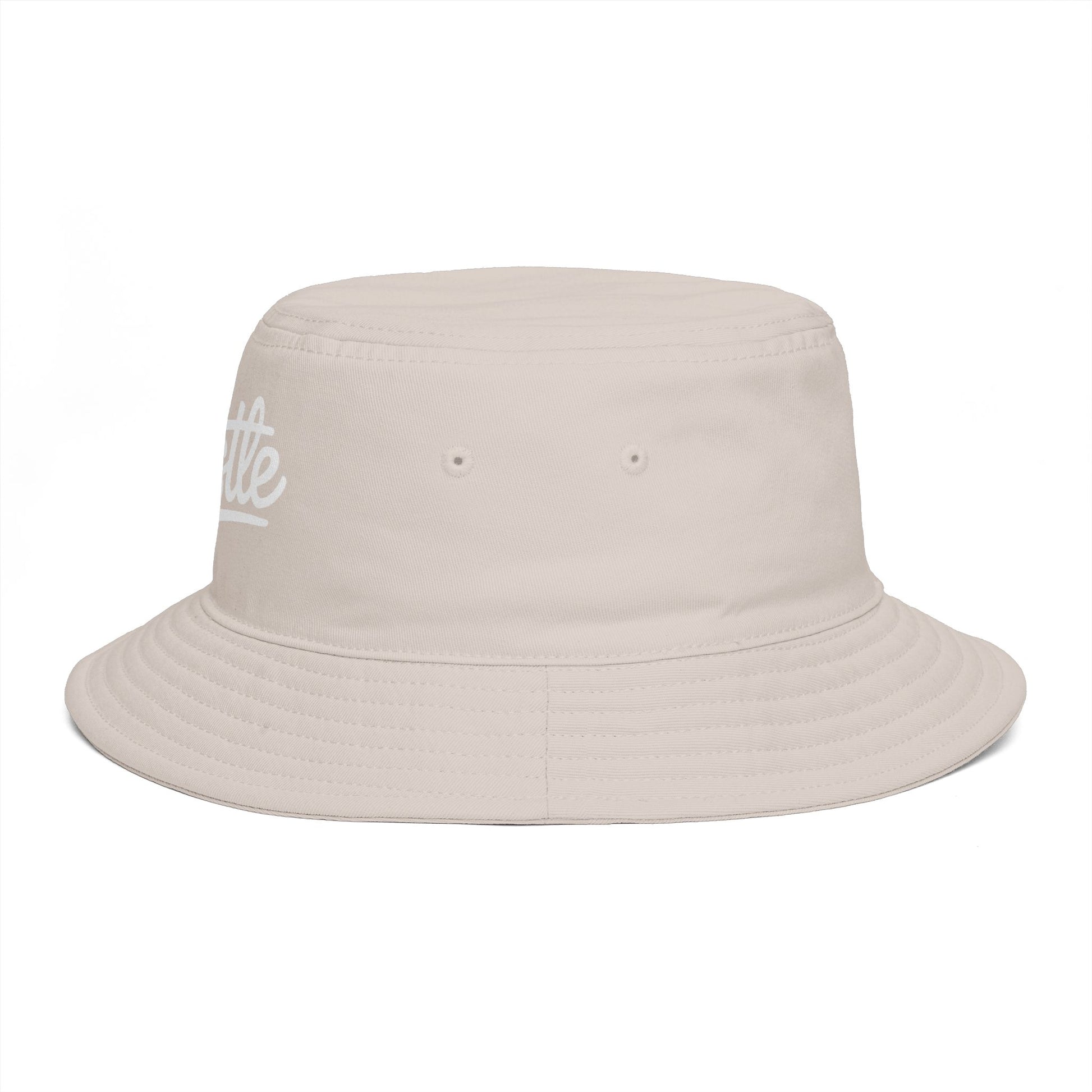 Hustle Embroidered Bucket Hat — Retro Script Streetwear Cap Hats Printify