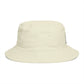 Brown Bucket Hat with Cute White Cat Embroidery — Casual Cat Lover Accessory