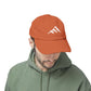 Distressed Mountain Hat — Minimal White Peak Embroidered Cap