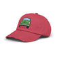 Distressed Cap — Retro Green Car Graphic Hat
