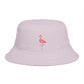 Flamingo Embroidered Bucket Hat — Brown Tropical Summer Sun Hat Hats Printify One size Orchid