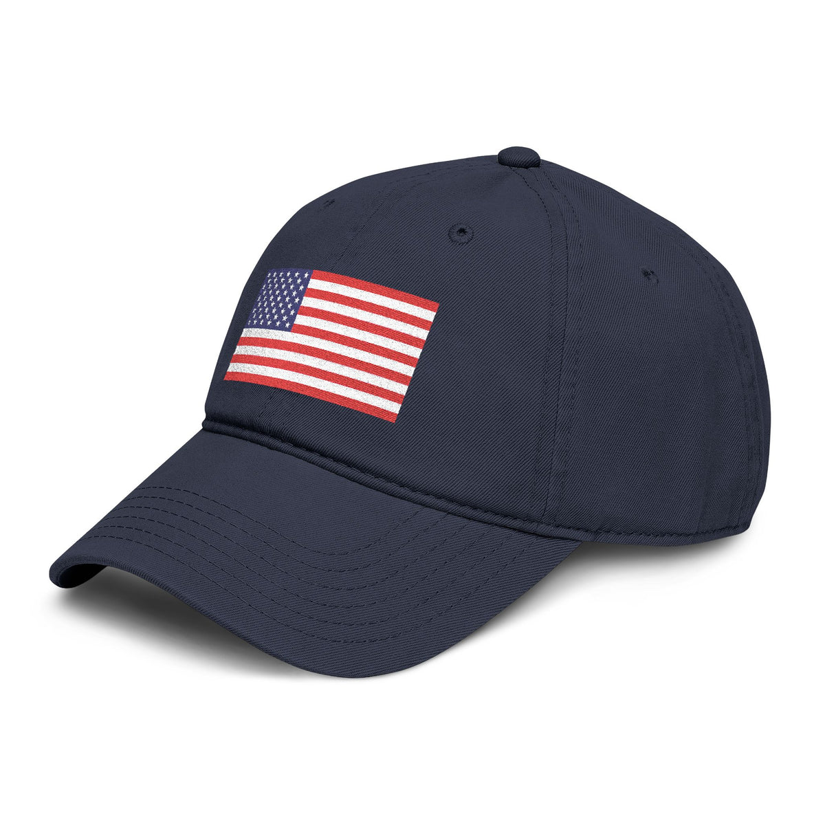Embroidered American Flag Baseball Cap — Washed Cotton Patriotic Hat for 4th of July