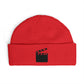Film Clapper Cuff Beanie — Embroidered Movie Crew Knit Hat Hats Printify One size Red