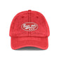 Vintage Embroidered 'Beer Me' Cap — Distressed Red Baseball Hat
