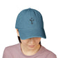 Embroidered Cross Denim Hat — Black Church Baseball Cap Hats Printify