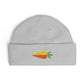 Embroidered Carrot Cuff Beanie Hats Printify One size Athletic Heather