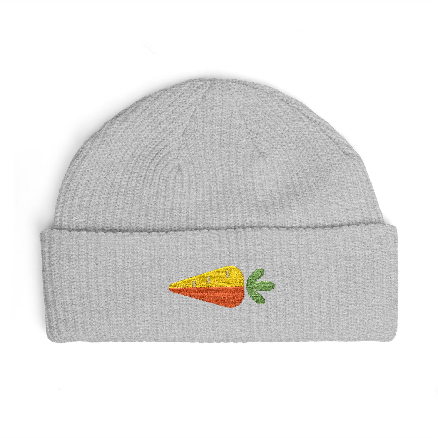 Embroidered Carrot Cuff Beanie Hats Printify One size Athletic Heather