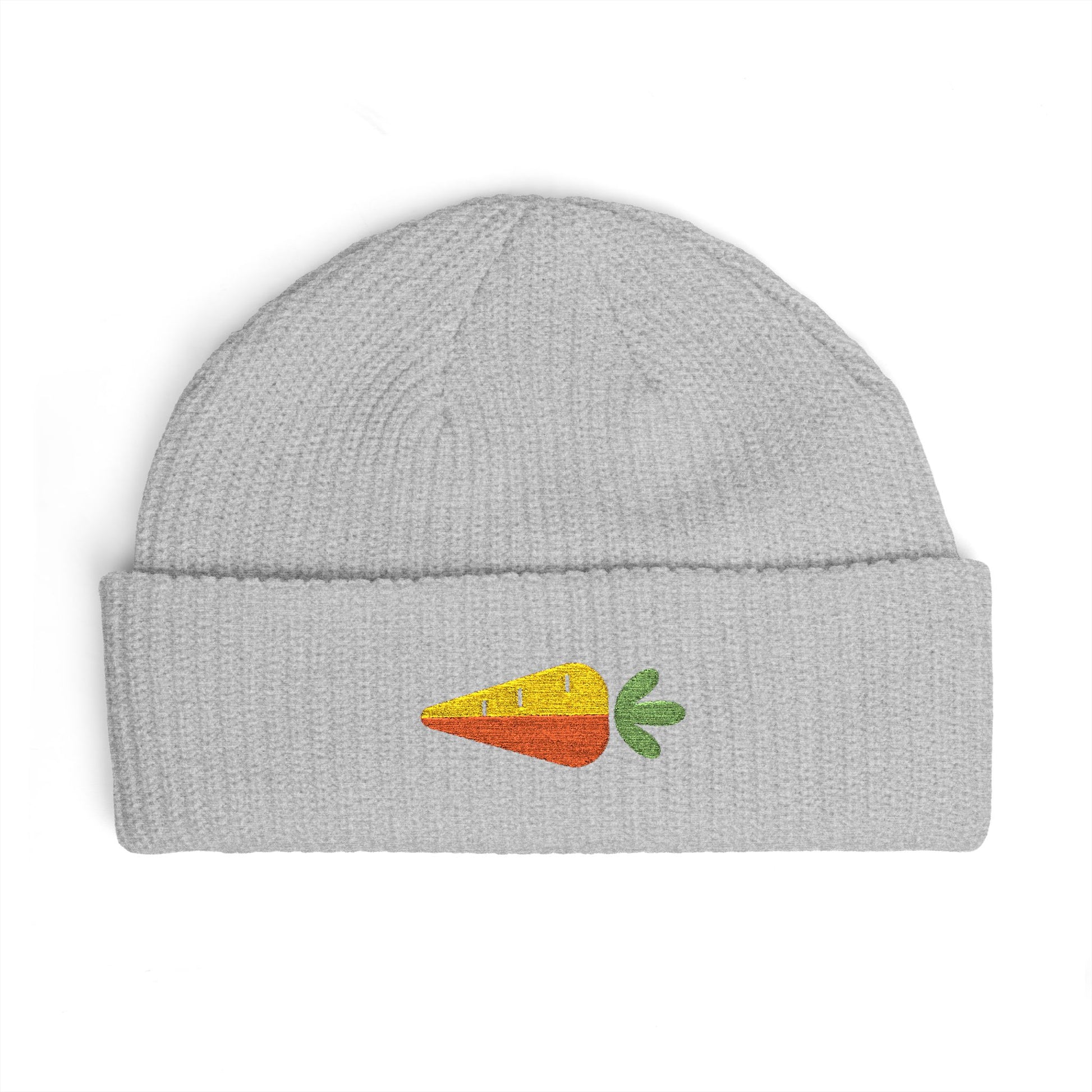 Embroidered Carrot Cuff Beanie Hats Printify One size Athletic Heather