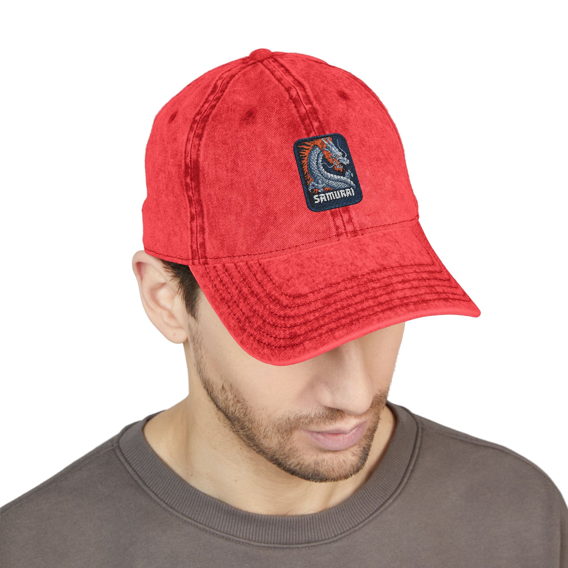 Embroidered Vintage Wave Cap Hats Printify