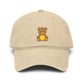 Embroidered Golden Teddy Baseball Cap Hats Printify One size Khaki