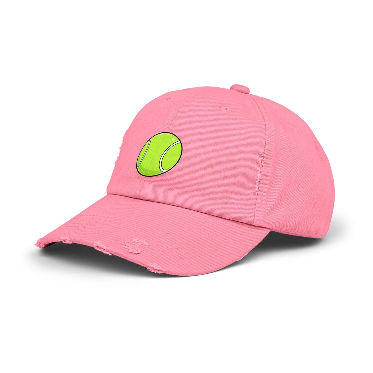 Distressed Tennis Ball Cap — Vintage Sport Dad Hat