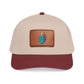 Leather Patch Baseball Cap — Retro Grenade Patch Hat Hats Printify One size Maroon / Khaki / Light Brown patch Rectangle