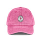 Vintage Embroidered Flamingo Cap — Washed Red Baseball Hat Hats Printify One size Pink
