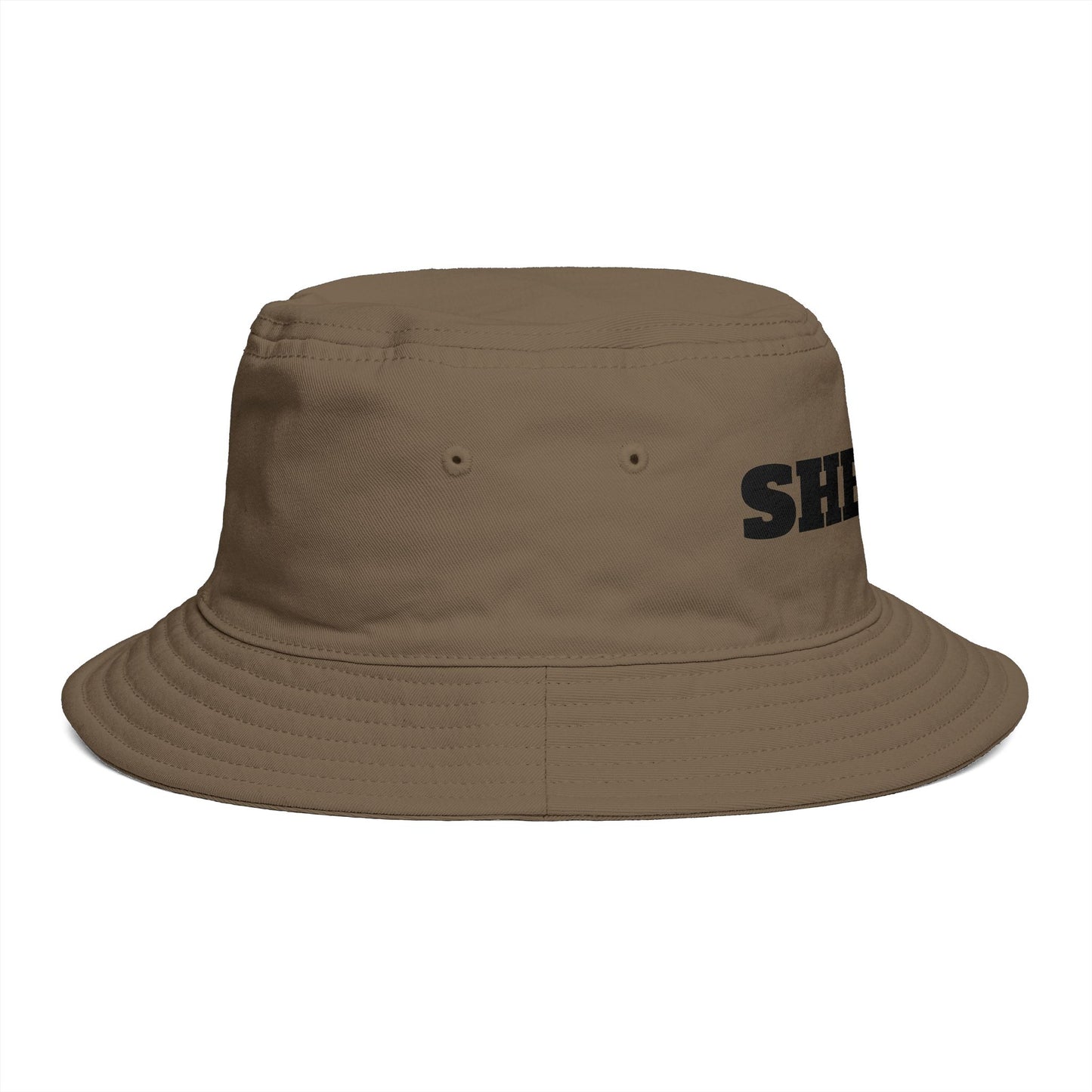 Shriff Bucket Hat — Retro Western Brown Cotton Sun Hat