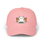 Dad Cap — Grumpy Cat at Dinner Embroidered Hat Hats Printify Pink One size