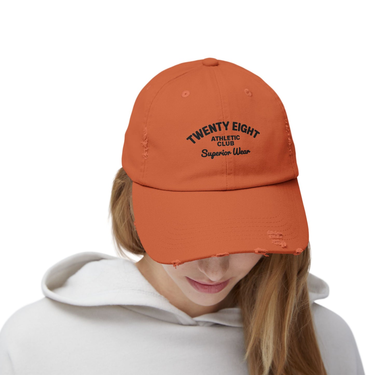 Distressed Baseball Cap — "Twenty Eight" Vintage Embroidered Dad Hat Hats Printify
