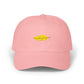 Embroidered Yellow Leaf Dad Cap — Minimal Nature Baseball Hat Hats Printify Pink One size