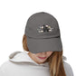 Distressed Baseball Cap — LA Logo with Angel Wings & Clouds