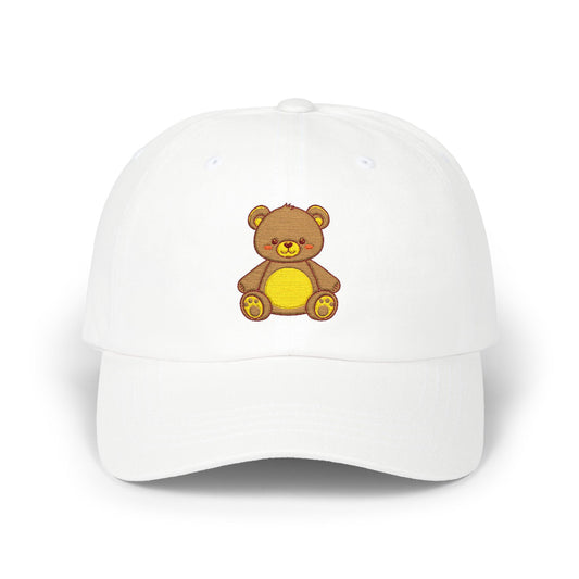 Teddy Bear Dad Cap — Cute Embroidered Plush Bear Baseball Hat Hats Printify White One size