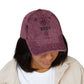 Embroidered 'KAREN' Vintage Baseball Cap - Distressed Red Dad Hat Hats Printify