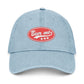 Denim Hat — Embroidered “Beer Me” Vintage Patch Cap