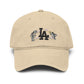 Washed Baseball Cap with LA Embroidered Astronauts Hats Printify One size Khaki
